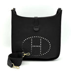 Hermes Evelyne II GM Black Taurillon Gold Shoulder — view 9