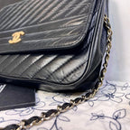 Chanel Mademoiselle Shoulder Bag Black Gold — view 5