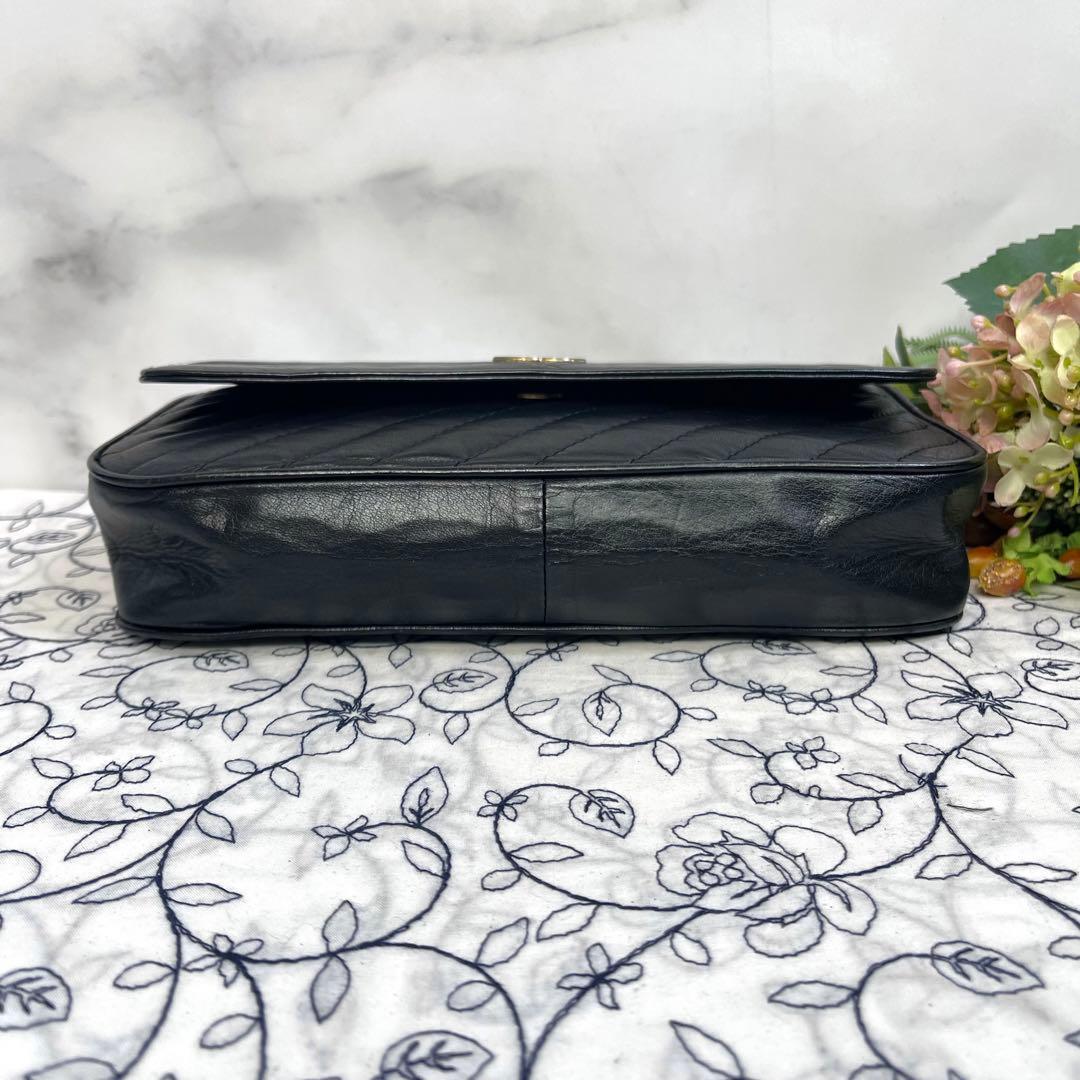 Chanel Mademoiselle Shoulder Bag Black Gold — view 8