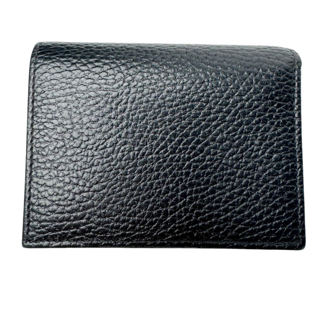 Gucci GG Marmont Leather Bifold Wallet Black Gold — view 3