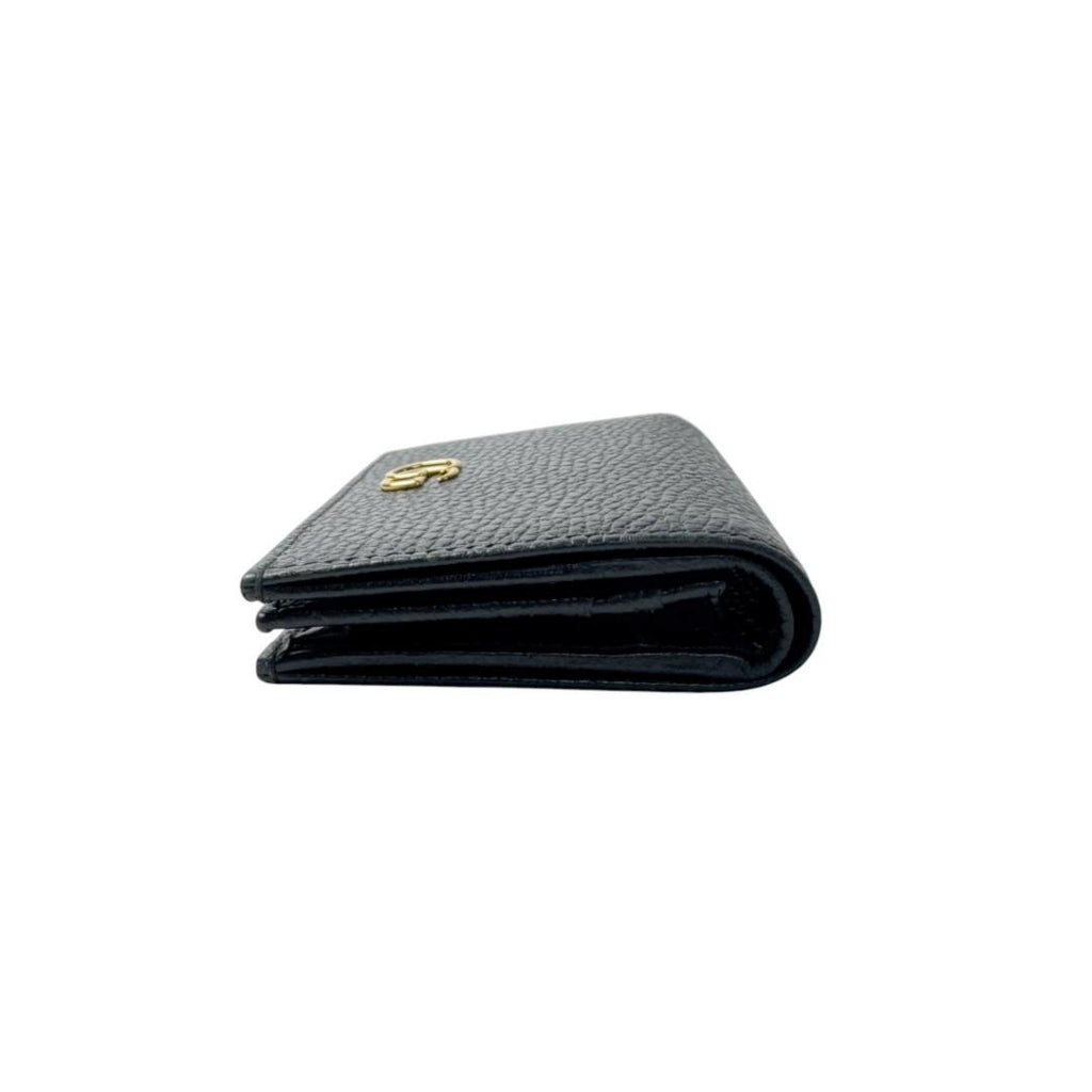 Gucci GG Marmont Leather Bifold Wallet Black Gold — view 5