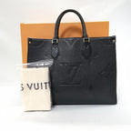 Louis Vuitton On The Go MM Black Tote Bag