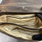 Gucci GG Shoulder Bag Brown Beige Leather Logo — view 5