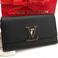Louis Vuitton Wallet Portefeuille Capucines Black Pink