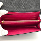 Louis Vuitton Wallet Portefeuille Capucines Black Pink — view 4