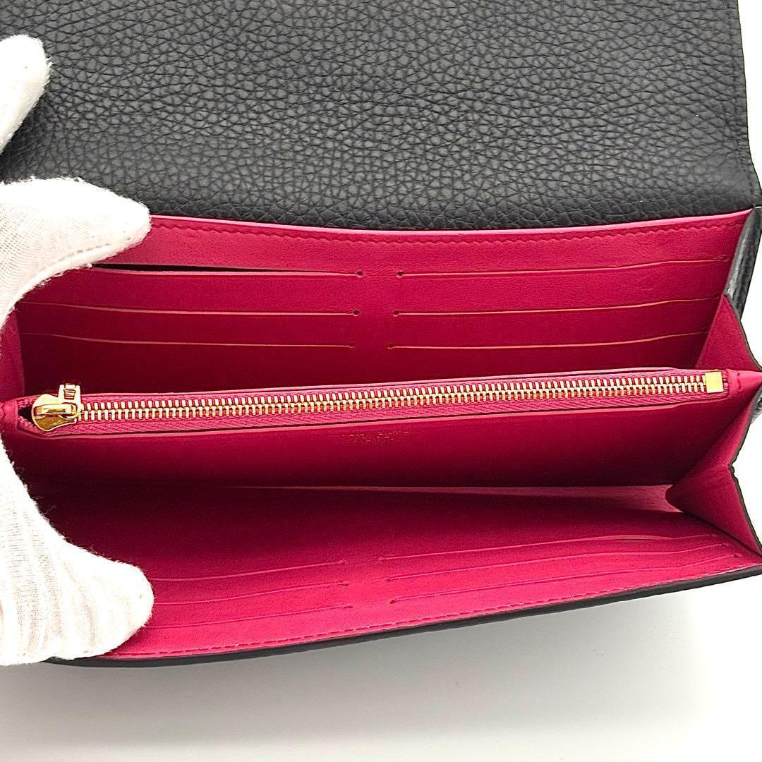 Louis Vuitton Wallet Portefeuille Capucines Black Pink — view 4