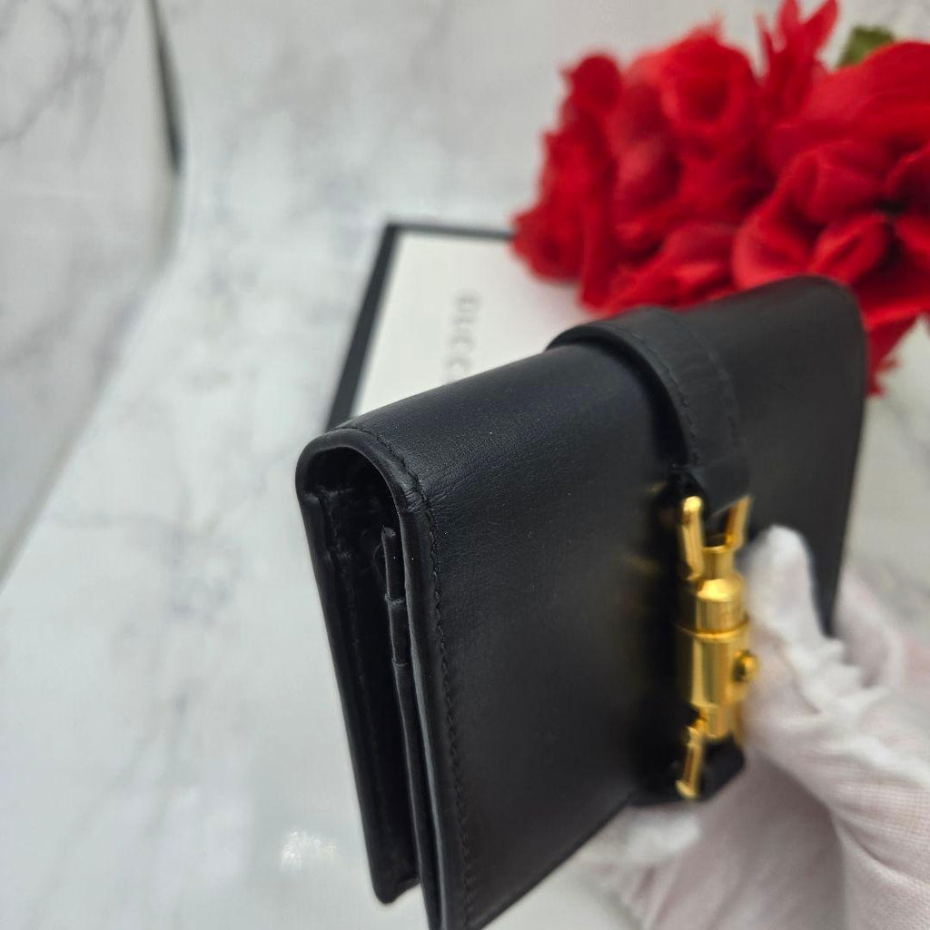 Gucci Fold Wallet GG Jackie Black Leather — view 4