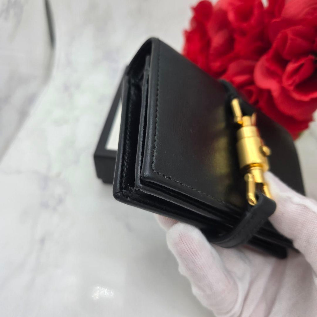 Gucci Fold Wallet GG Jackie Black Leather — view 5
