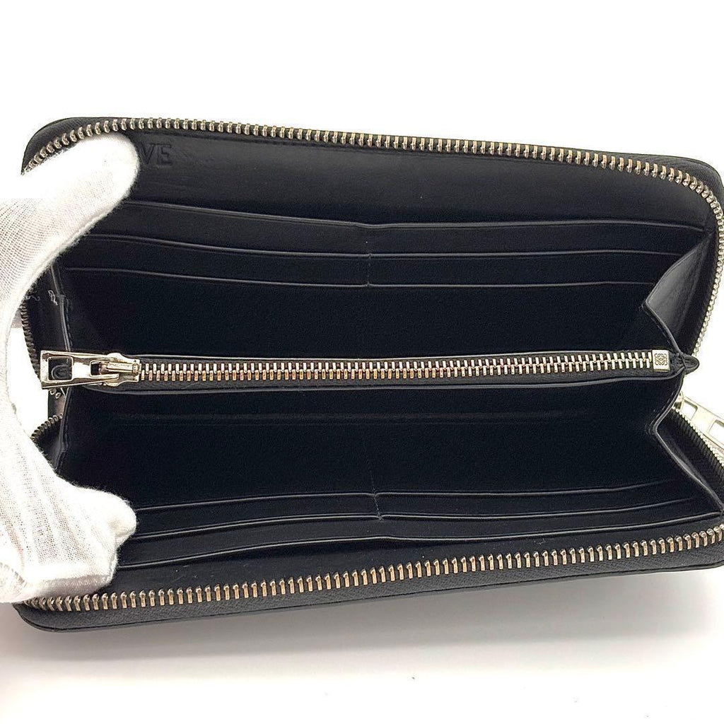 Loewe Wallet Repeat Anagram Zip Around Black — view 3