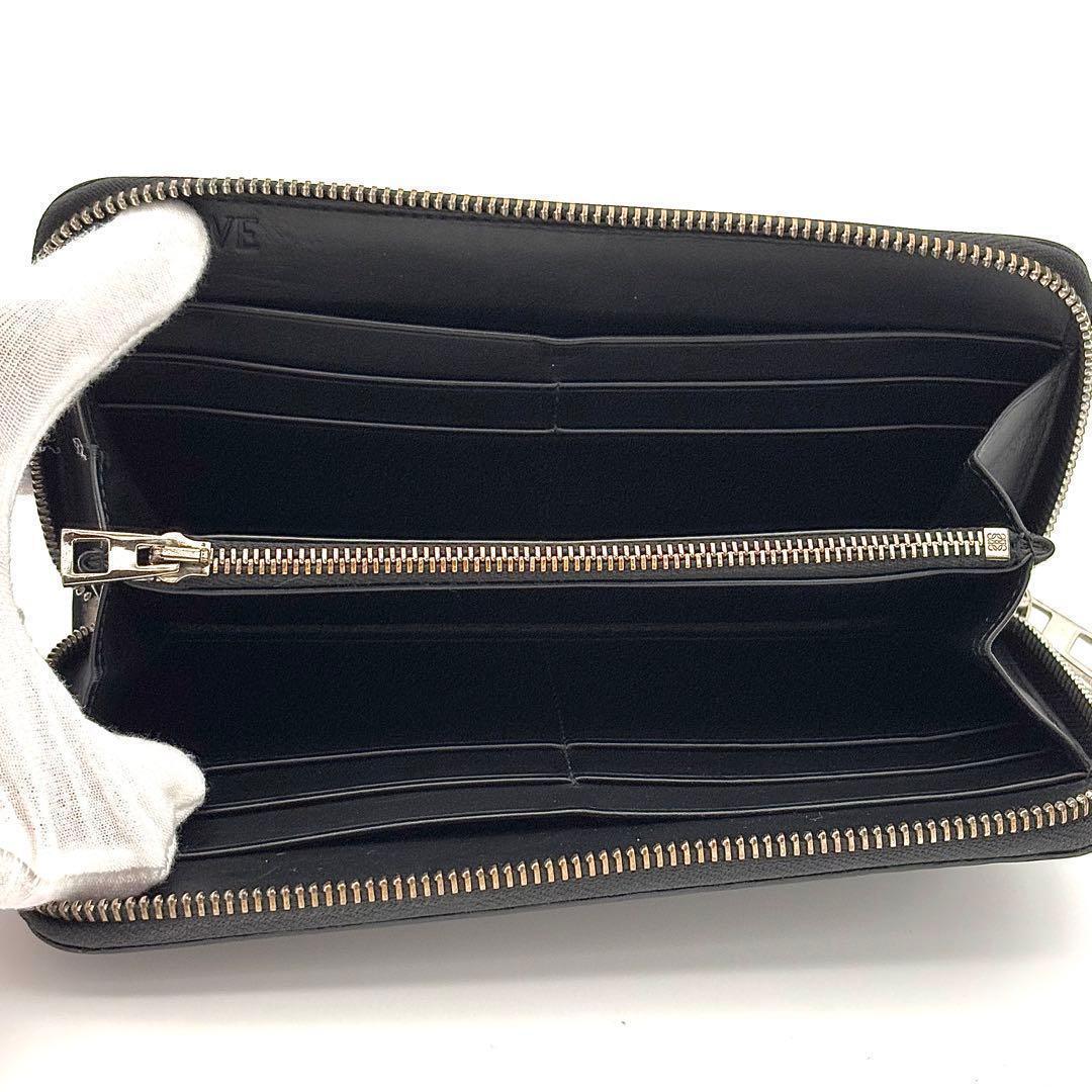 Loewe Wallet Repeat Anagram Zip Around Black — view 3