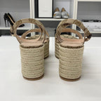 Gucci Canvas GG Logo Horsebit Platform Sandals — view 6