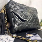 Chanel Camera Bag Fringe Quilted CC Logo — view 5