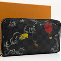 Louis Vuitton Limited Edition Zippy Organizer Damier Graphite Map NM Wallet