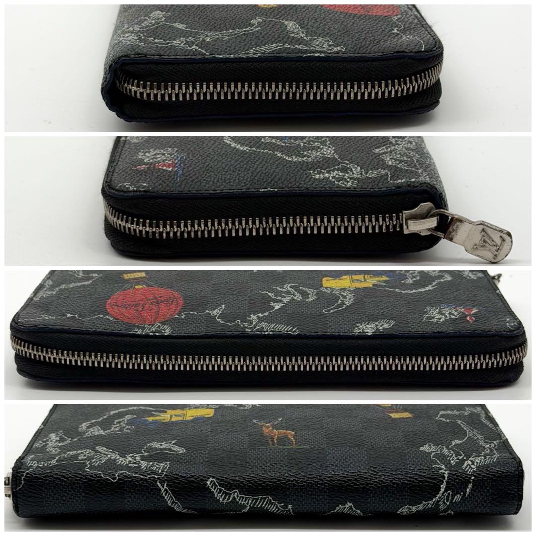 Louis Vuitton Limited Edition Zippy Organizer Damier Graphite Map NM Wallet — view 4