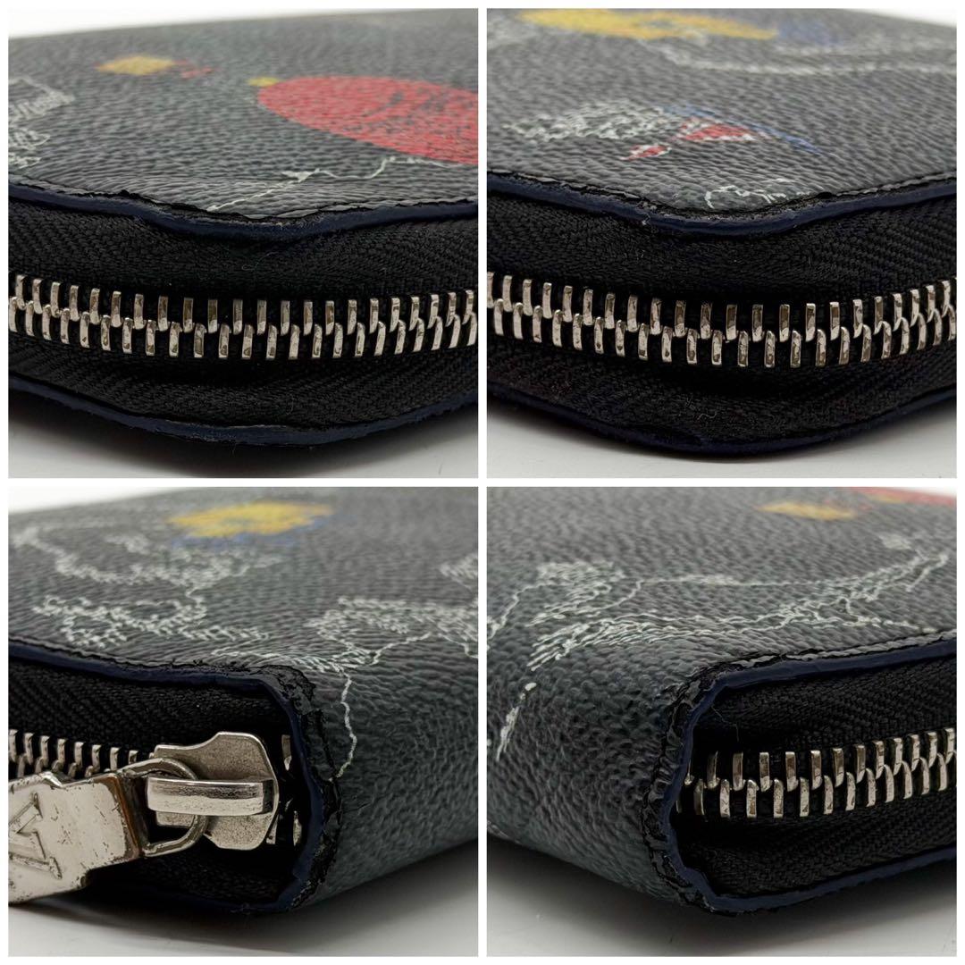 Louis Vuitton Limited Edition Zippy Organizer Damier Graphite Map NM Wallet — view 5