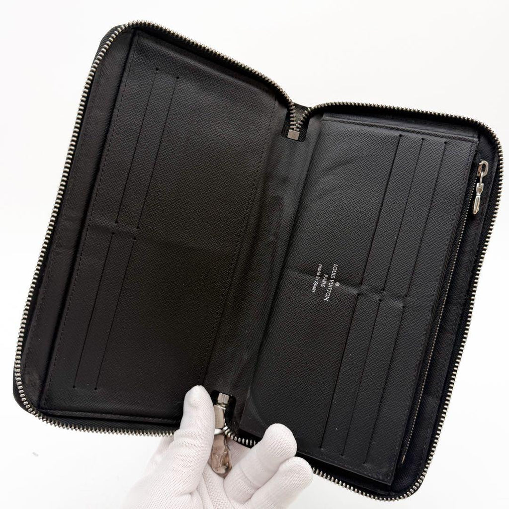 Louis Vuitton Limited Edition Zippy Organizer Damier Graphite Map NM Wallet — view 6