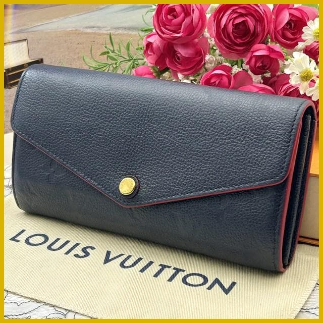 Louis Vuitton Empreinte Portefeuille Sarah Marine Wallet
