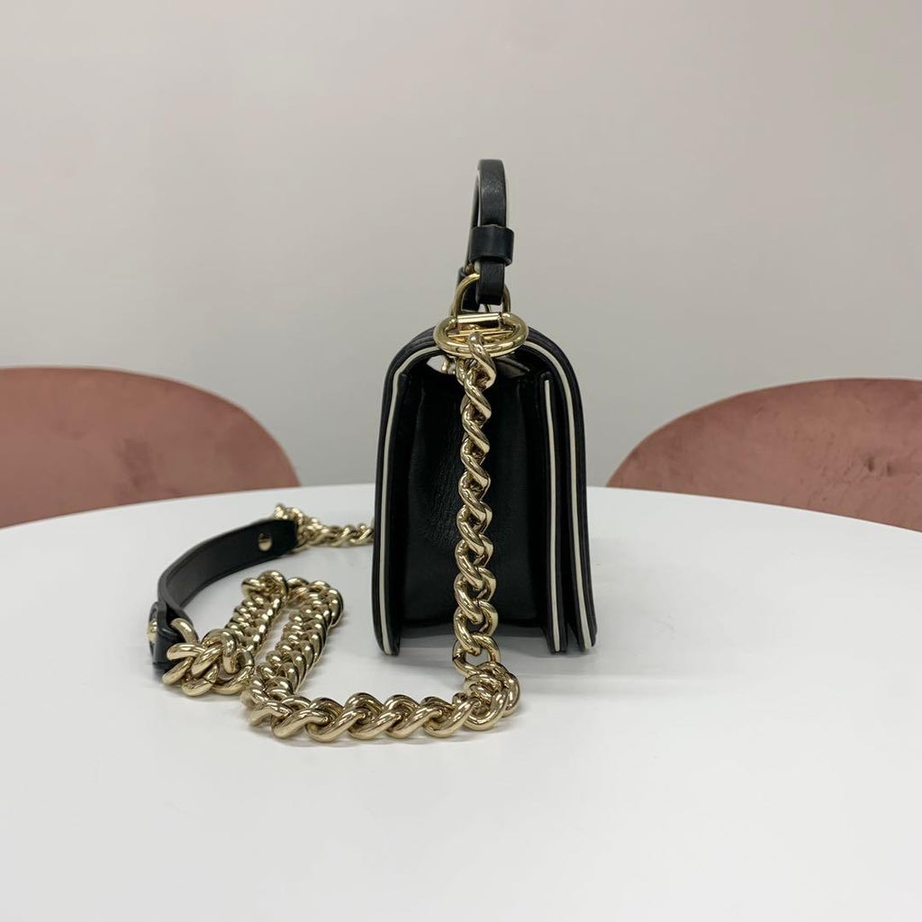Chanel Boy 20 Quilted Lambskin Gunmetal Shoulder — view 2