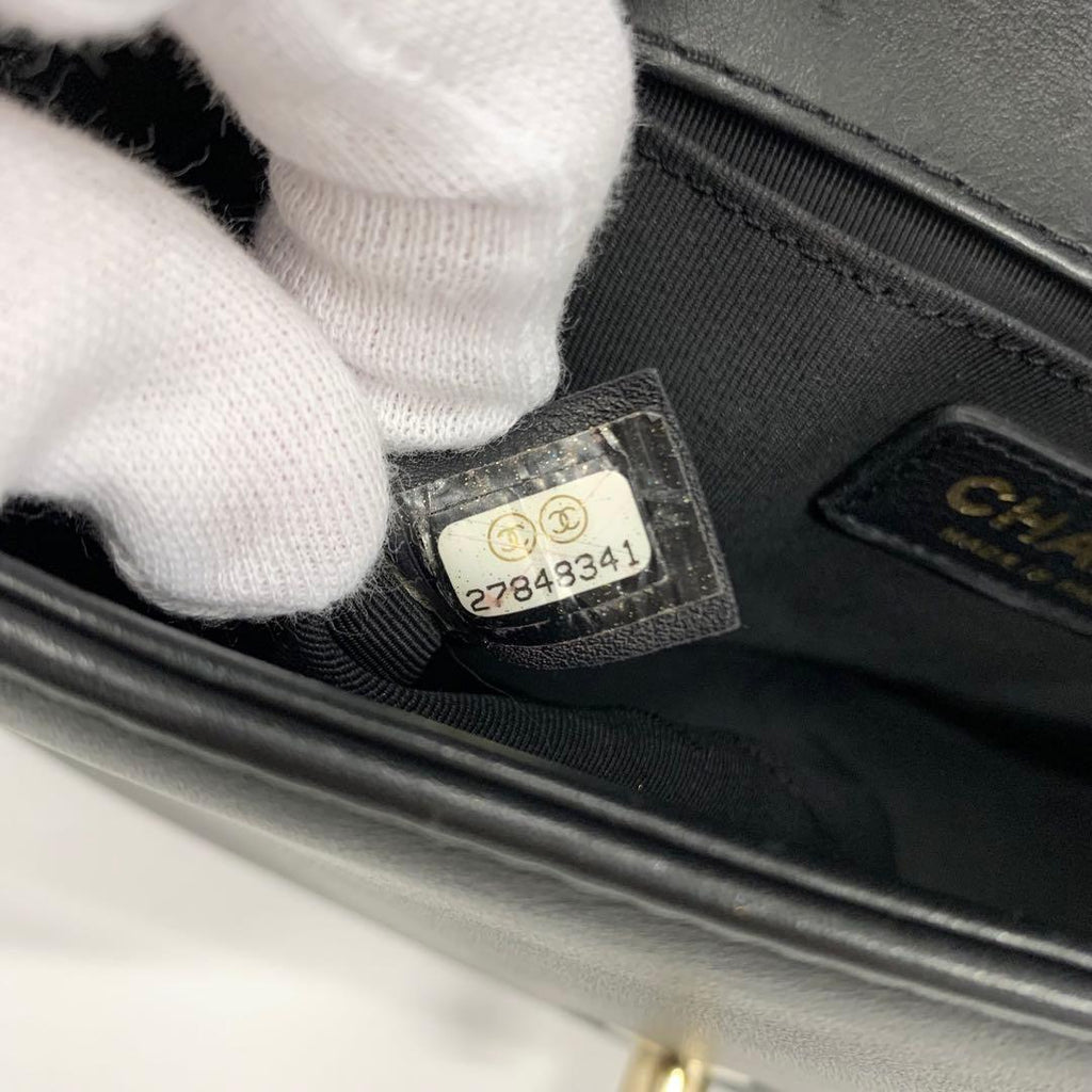 Chanel Boy 20 Quilted Lambskin Gunmetal Shoulder — view 8