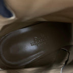 Hermes Saint Germain Kelly Hardware Suede Short Boots Black — view 8