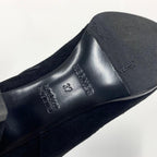 Hermes Saint Germain Kelly Hardware Suede Short Boots Black — view 9