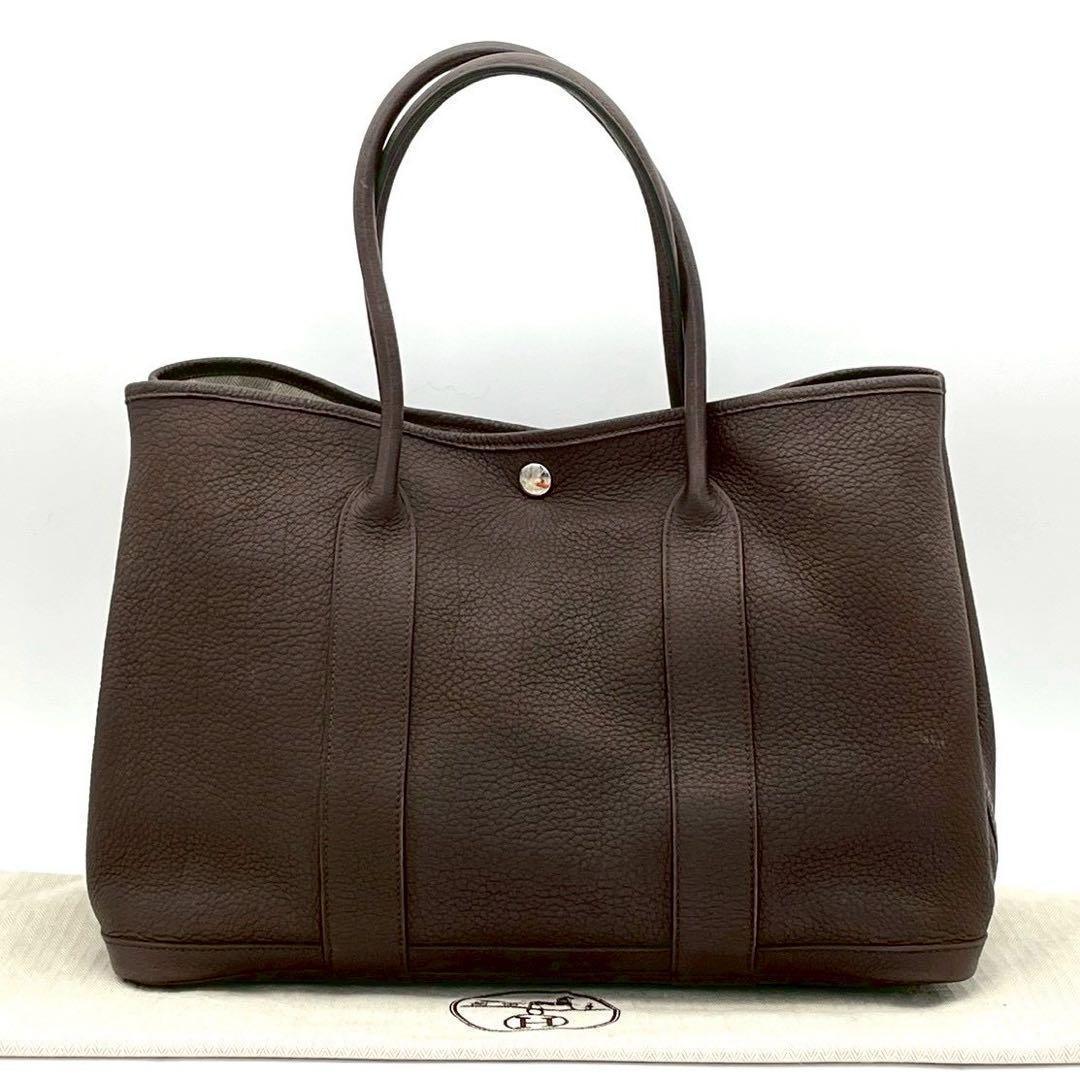 Hermes Garden Party PM Negonda Chocolat Tote Brown — view 2