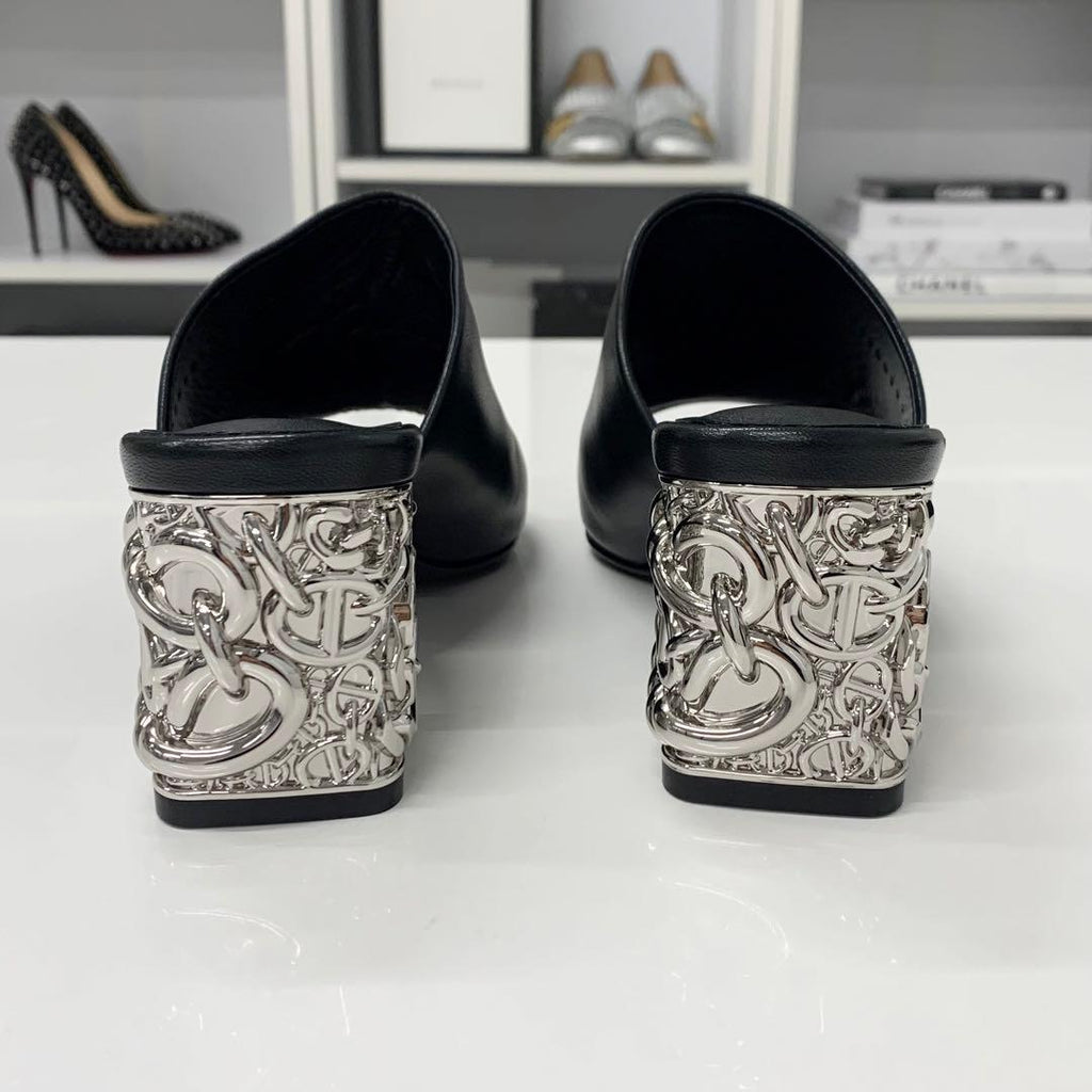 Hermes Leather Chaine D'ancre Metal Sandals — view 6