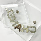 Chanel Pin Brooch Logo Gold Black — view 4