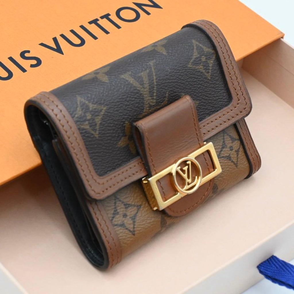 Louis Vuitton Monogram Reverse Dauphine Compact Trifold Wallet