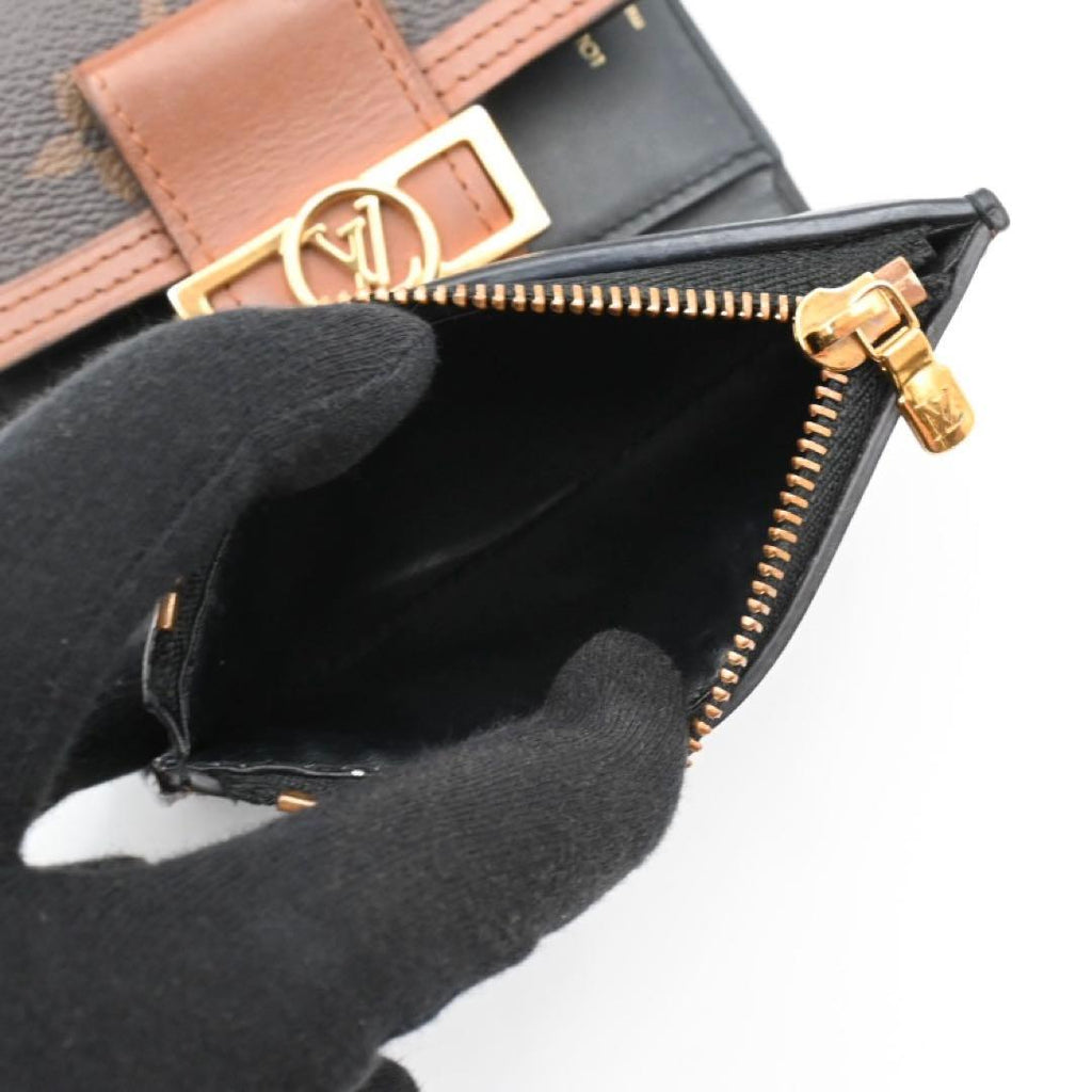 Louis Vuitton Monogram Reverse Dauphine Compact Trifold Wallet