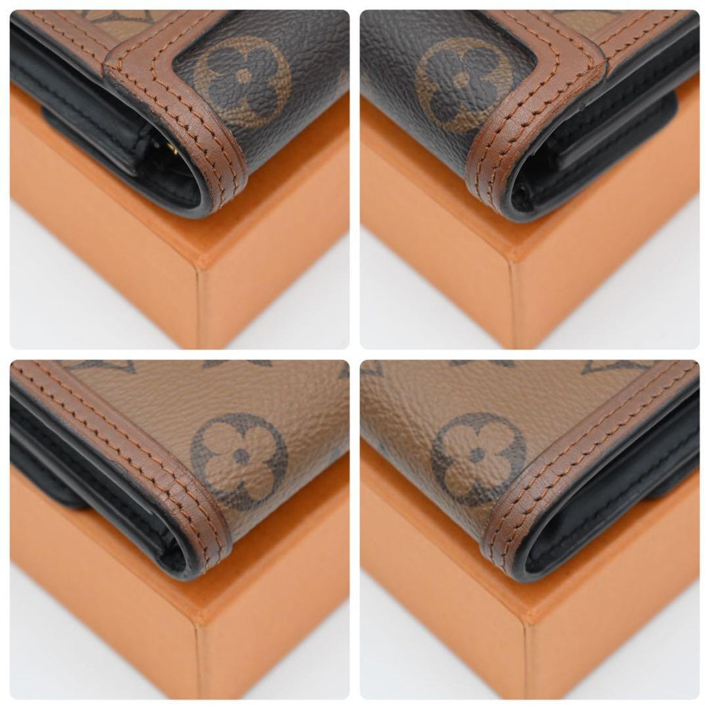 Louis Vuitton Monogram Reverse Dauphine Compact Trifold Wallet