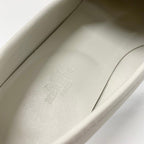 Hermes Paris Leather Canvas Loafers Ivory — view 7