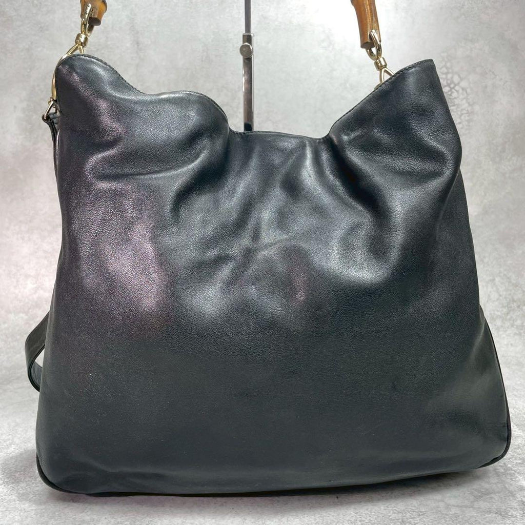Gucci Shoulder Bag 2-Way Bamboo Black Leather — view 3