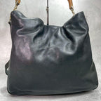 Gucci Shoulder Bag 2-Way Bamboo Black Leather — view 3