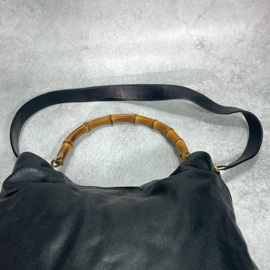 Gucci Shoulder Bag 2-Way Bamboo Black Leather — view 4