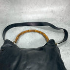 Gucci Shoulder Bag 2-Way Bamboo Black Leather — view 4