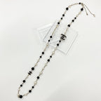 Chanel Necklace CC Logo Pearl Long Gold — view 4