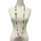 Chanel Necklace CC Logo Pearl Long Gold — view 7
