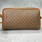 Gucci GG Shoulder Bag Brown Beige Leather Logo — view 3