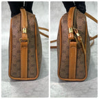 Gucci GG Shoulder Bag Brown Beige Leather Logo — view 7