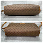 Gucci GG Shoulder Bag Brown Beige Leather Logo — view 8
