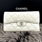 Chanel Wallet Quilted Caviar Trifold — view 2