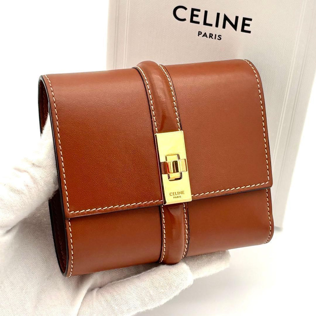 Celine Wallet Small Refold 16 Brown