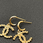 Chanel CC Logo Earrings 22c Swing Gold Icon — view 5