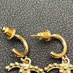 Chanel CC Logo Earrings 22c Swing Gold Icon — view 6