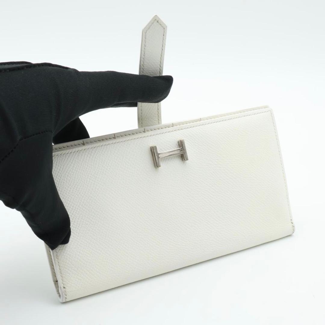 Hermes Bearn Soufflet Wallet Veau Epsom White — view 2