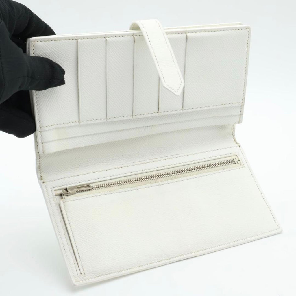 Hermes Bearn Soufflet Wallet Veau Epsom White — view 3