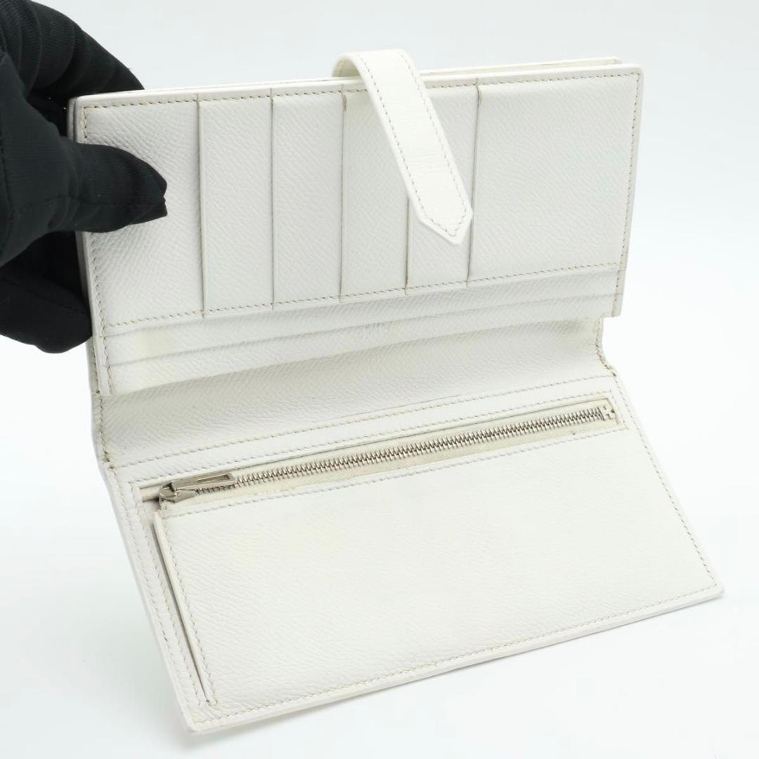 Hermes Bearn Soufflet Wallet Veau Epsom White — view 3