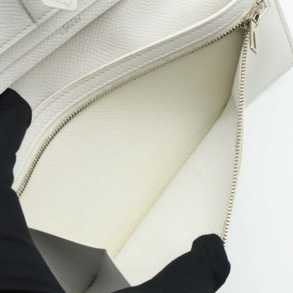 Hermes Bearn Soufflet Wallet Veau Epsom White — view 5