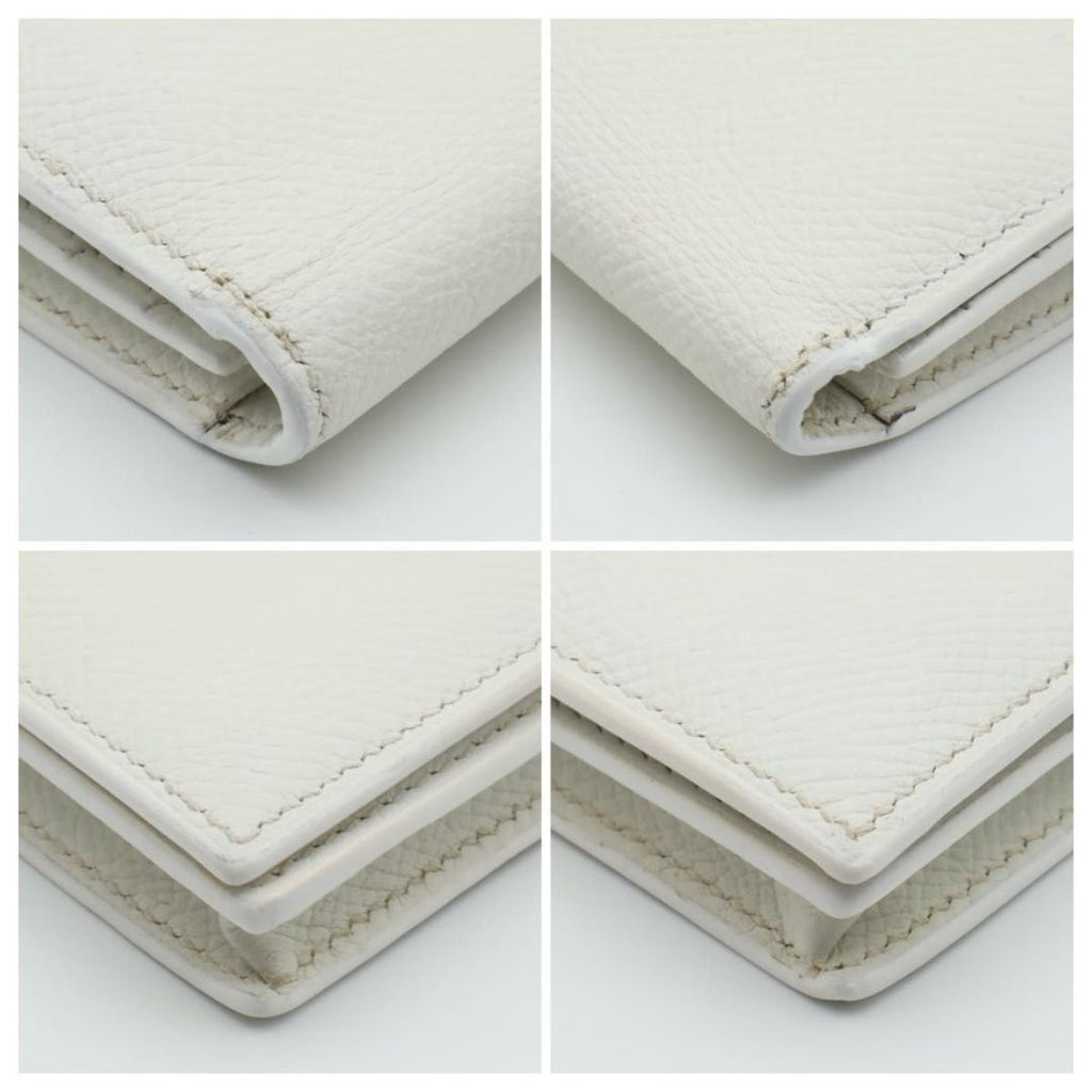 Hermes Bearn Soufflet Wallet Veau Epsom White — view 8